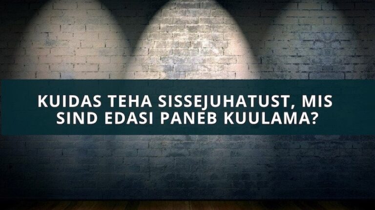 Kuidas teha sissejuhatust, mis sind edasi paneb kuulama?